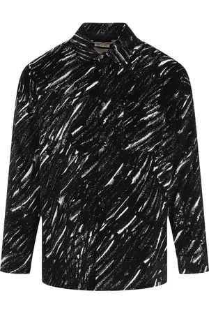 Marni Overhemden, Heren, Zwart, M, Katoen, Zwart katoenen boxy fit shirt met cut-out detail