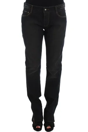 ERMANNO SCERVINO Jeans, Dames, Blauw, M, Katoen, Chique Boyfriend Jeans