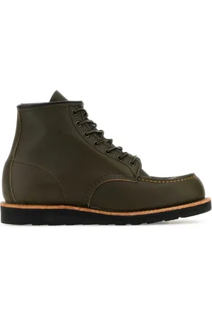 Red Wing Schoenen, Heren, Groen, 44 EU, Olijfgroene leren enkellaarzen
