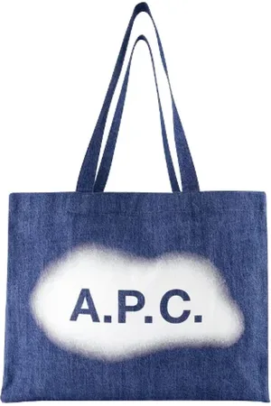 A.P.C. Tassen, Dames, Blauw, ONE Size, Katoen, Diane Tote Bag