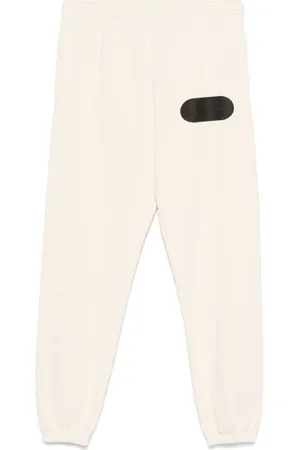 GALLERY DEPT. Broeken, Heren, , S, Katoen, Cream Cotton Jersey Graphic Print Pants