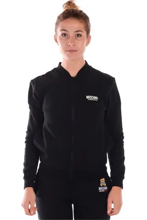 Moschino Sweatshirts & Hoodies, Dames, Zwart, M, Katoen, Capuchontrui