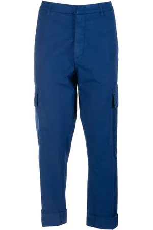 Dondup Broeken, Heren, Blauw, W32, Katoen, Slim-fit broek