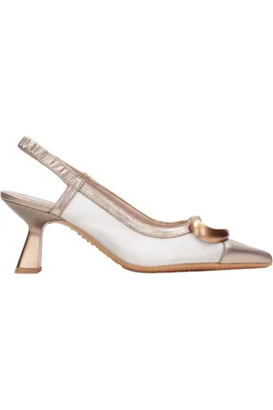 Hispanitas Schoenen, Dames, Geel, 40 EU, Gouden Textiel Damesjurkschoenen