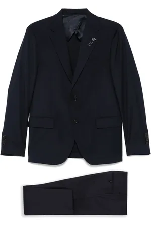 LARDINI Pakken, Heren, Blauw, 3Xl, Pruisisch Blauw Virgin Wool Pak