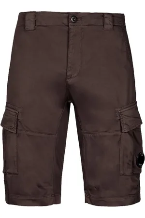 C.P. Company Korte broeken, Heren, Bruin, M, Katoen, Stretch Sateen Cargo Shorts