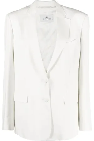 Etro Jassen, Dames, Wit, M, Polyester, Blazer