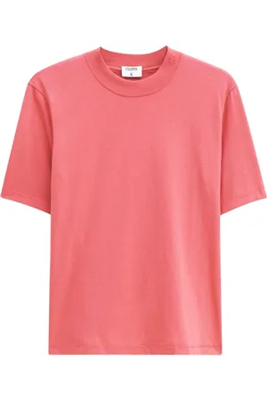 Filippa K Tops, Dames, Rood, S, Katoen, Mock Neck T-shirt met moderne details
