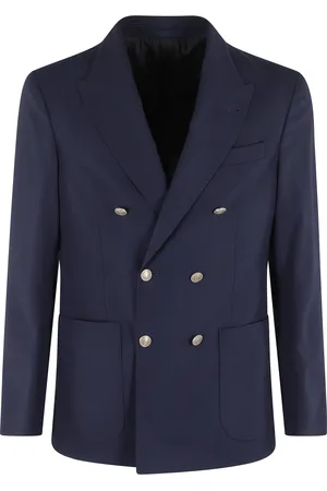 ELEVENTY Jassen, Heren, Blauw, M, Dubbelborstige Jas
