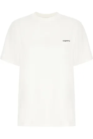 COPERNI Tops, Dames, Wit, S, Katoen, Logo Boxy T-Shirt