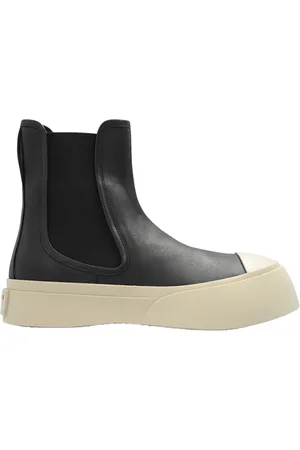 Marni Schoenen, Dames, Zwart, 38 EU, Leer, Pablo Leren Enkellaarsjes