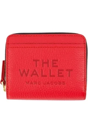 Marc Jacobs Accessoires, Dames, Rood, ONE Size, Leer, Compact Portemonnee
