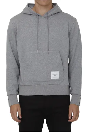 Thom Browne Sweatshirts & Hoodies, Heren, Grijs, S, Katoen, Pullover Hoodie