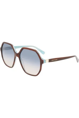 Longchamp Accessoires, Dames, Bruin, ONE Size, Acetaat Zonnebril