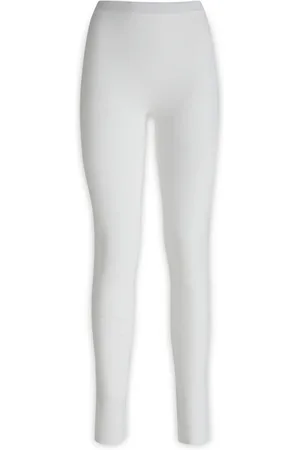 Salvatore Ferragamo Broeken, Dames, Wit, S, Katoen, Elegante en Comfortabele Leggings