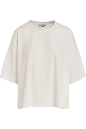 Essentiel Antwerp Tops, Dames, , S, Satijn, Cotton Oversized T-shirt met satijnen achterkant