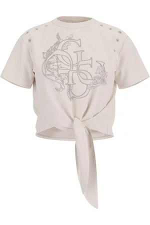 Guess Tops, Dames, , S, Katoen, Eyelet Tone T-Shirt