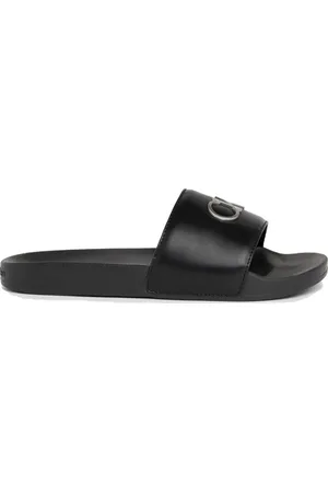 Calvin Klein Schoenen, Dames, Zwart, 40 EU, Polyester, Pool Slide