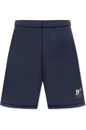 Kenzo Korte broeken, Heren, Blauw, M, Katoen, Logo shorts