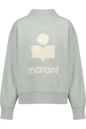 Isabel Marant Sweatshirts & Hoodies, Dames, Grijs, M, Katoen, Katoenen sweatshirt met lange mouwen
