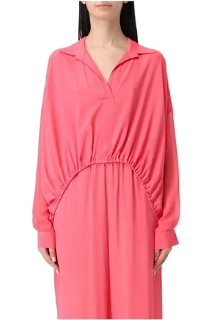 SIMONA CORSELLINI Blouses & Shirts, Dames, Roze, M, Crepe Shirt Art. P25Cpca 00402