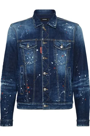 Dsquared2 Jassen, Heren, Blauw, XS, Denim, 470 Navy Giacca Denim Jas