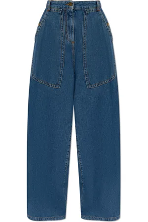 Etro Jeans, Dames, Blauw, W27, Katoen, Wide Leg Jeans
