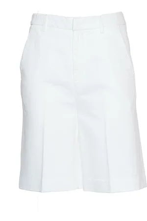 Dondup Korte broeken, Dames, Wit, W26, Katoen, Nita Shorts
