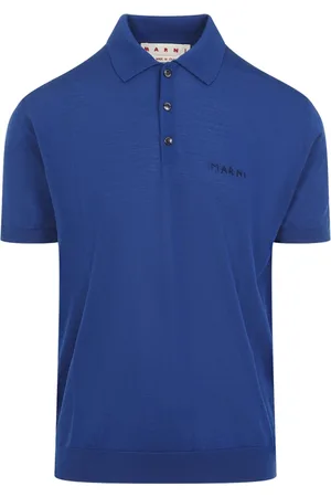 Marni Tops, Heren, Blauw, S, Wol, T-Shirt
