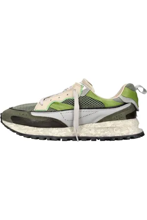 Hidnander Schoenen, Dames, Veelkleurig, 37 EU, Leer, Sneakers Groen