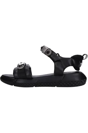 Elena Iachi Schoenen, Dames, Zwart, 37 EU, Leer, Sandalen Zwart