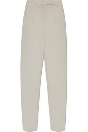Max Mara Broeken, Dames, Grijs, S, Creased Broeken Pegno