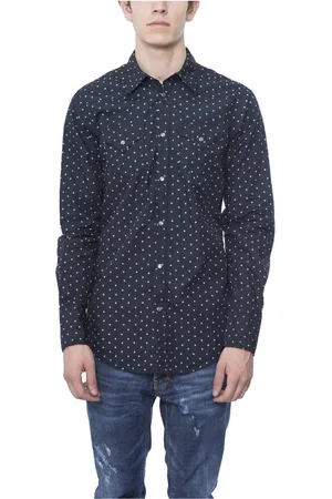 Dsquared2 Overhemden, Heren, Blauw, S, Katoen, Western Fantasy Shirt