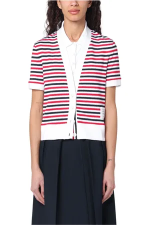 Thom Browne Tops, Dames, Veelkleurig, S, Korte Cardigan Trui