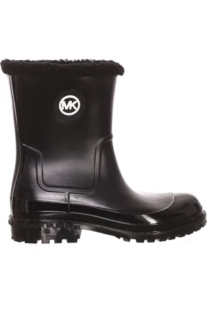 Michael Kors Schoenen, Dames, Zwart, 37 EU, Polyester, Waterdichte Laarzen Ronde Teen Kunstbont