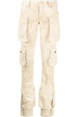 The Attico Jeans, Dames, , W27, Katoen, Chique Taupe Lange Broek