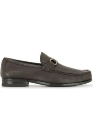 Salvatore Ferragamo Schoenen, Heren, Bruin, 38 EU, Leer, Gancini-Detail Mocassins