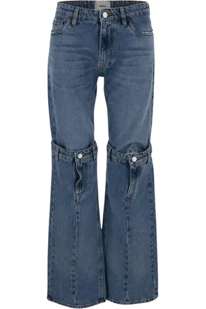COPERNI Jeans, Dames, Blauw, M, Katoen, Open Knee Jeans