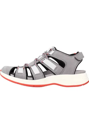 Clarks Schoenen, Dames, Grijs, 37 EU, Leer, Solan Sail Combi Flat Sandalen