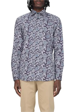 Etro Overhemden, Heren, Veelkleurig, 3Xl, Katoen, Roma Collar Shirt