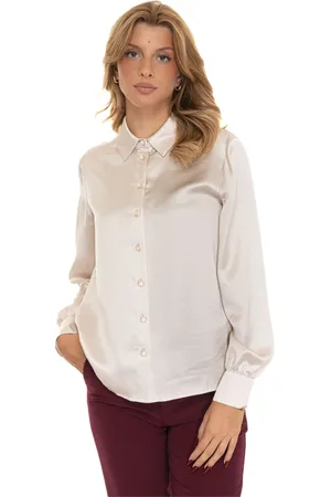 Liu Jo Blouses & Shirts, Dames, , L, Polyester, Blouse met Reptielprint en Knopen
