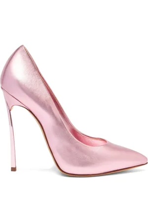 Casadei Schoenen, Dames, Roze, 39 EU, Leer, Metallic Blade Pump