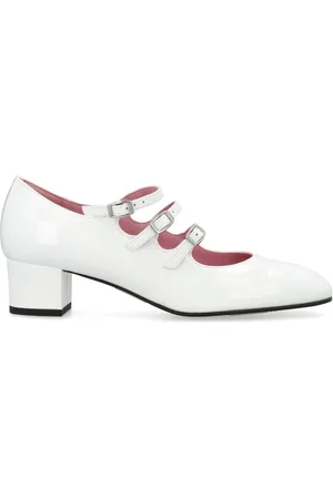 Carel Schoenen, Dames, Wit, 38 1/2 EU, Leer, Kina Mary Janes Pump
