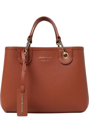 Emporio Armani Tassen, Dames, Bruin, ONE Size, Stijlvolle Schouder Winkelmand