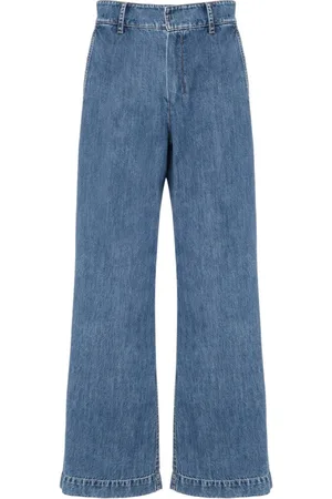 Max Mara Jeans, Dames, Blauw, S, Katoen, Wijde Jeans