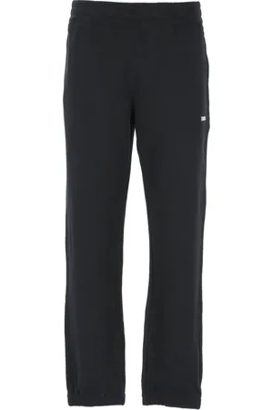 Ermenegildo Zegna Broeken, Heren, Zwart, XL, Katoen, Zwarte katoenen broek met elastische tailleband