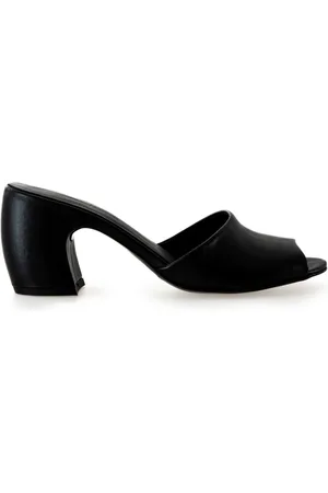Cortana Schoenen, Dames, Zwart, 41 EU, Leer, Juno Muiltjes met Hak