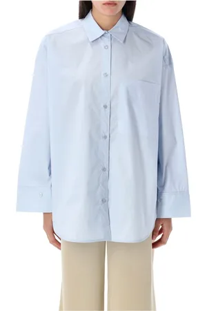 By Malene Birger Blouses & Shirts, Dames, Blauw, M, Katoen, Derris Katoenen Blouse