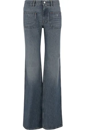 COPERNI Jeans, Dames, Blauw, S, Katoen, Wide Leg Katoenen Denim Jeans