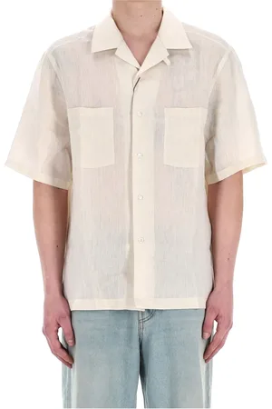 HERNO Overhemden, Heren, , M, Linnen, Linnen Half Mouw Shirt